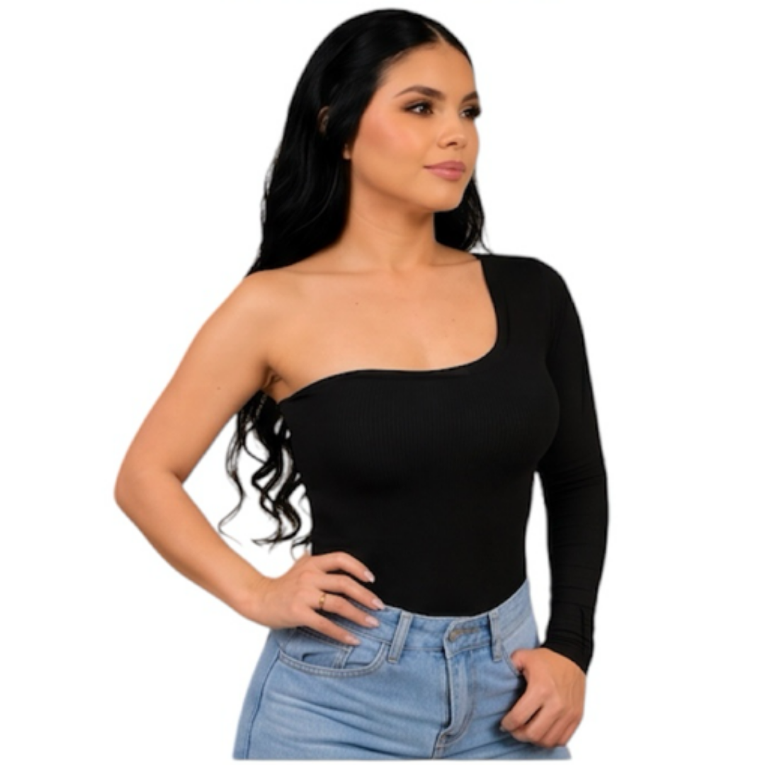 Body stone pique long sleeve