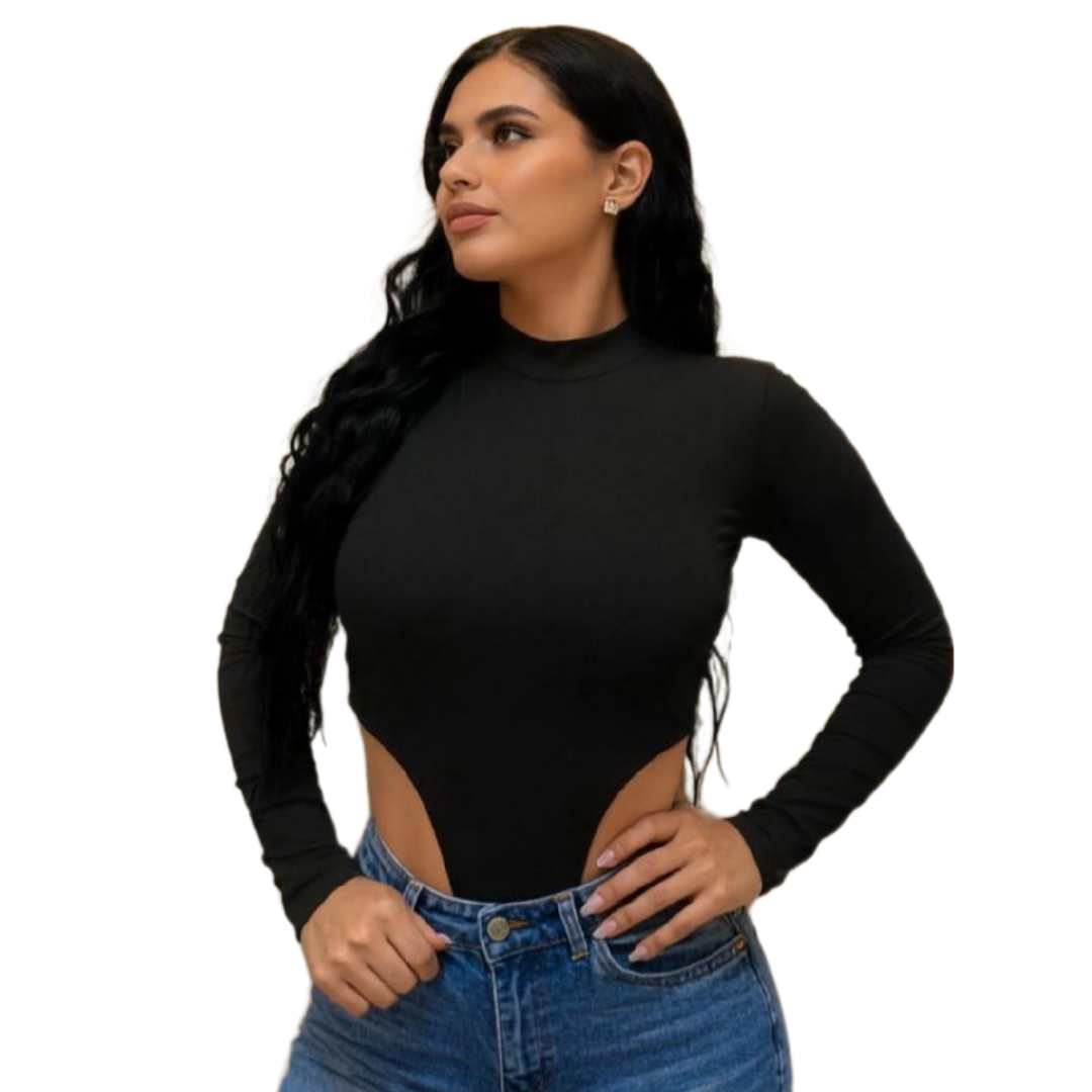 Long sleeve turtleneck bodysuit