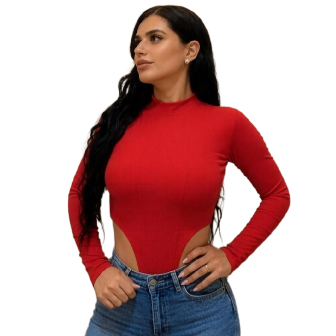 Long sleeve turtleneck bodysuit