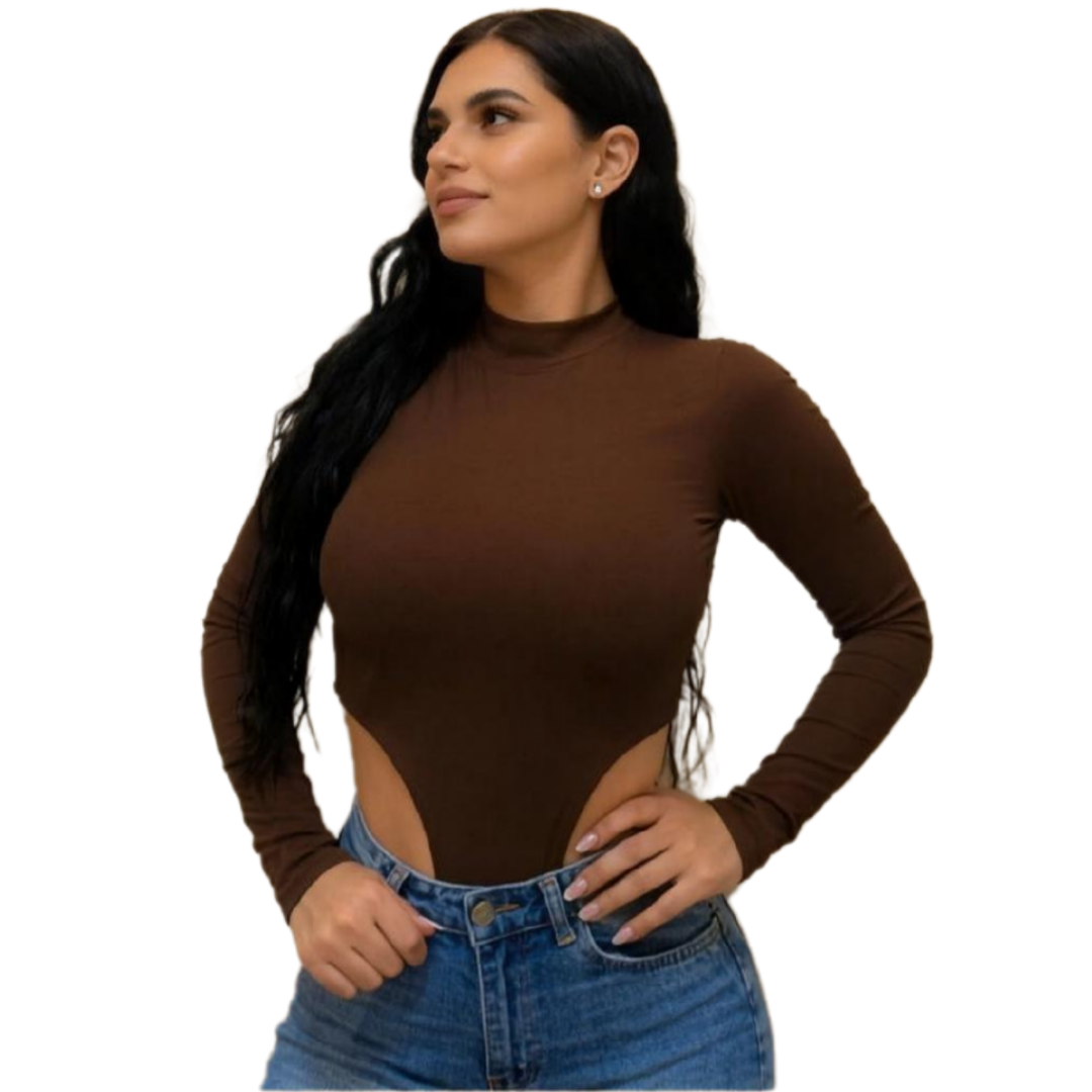 Long sleeve turtleneck bodysuit