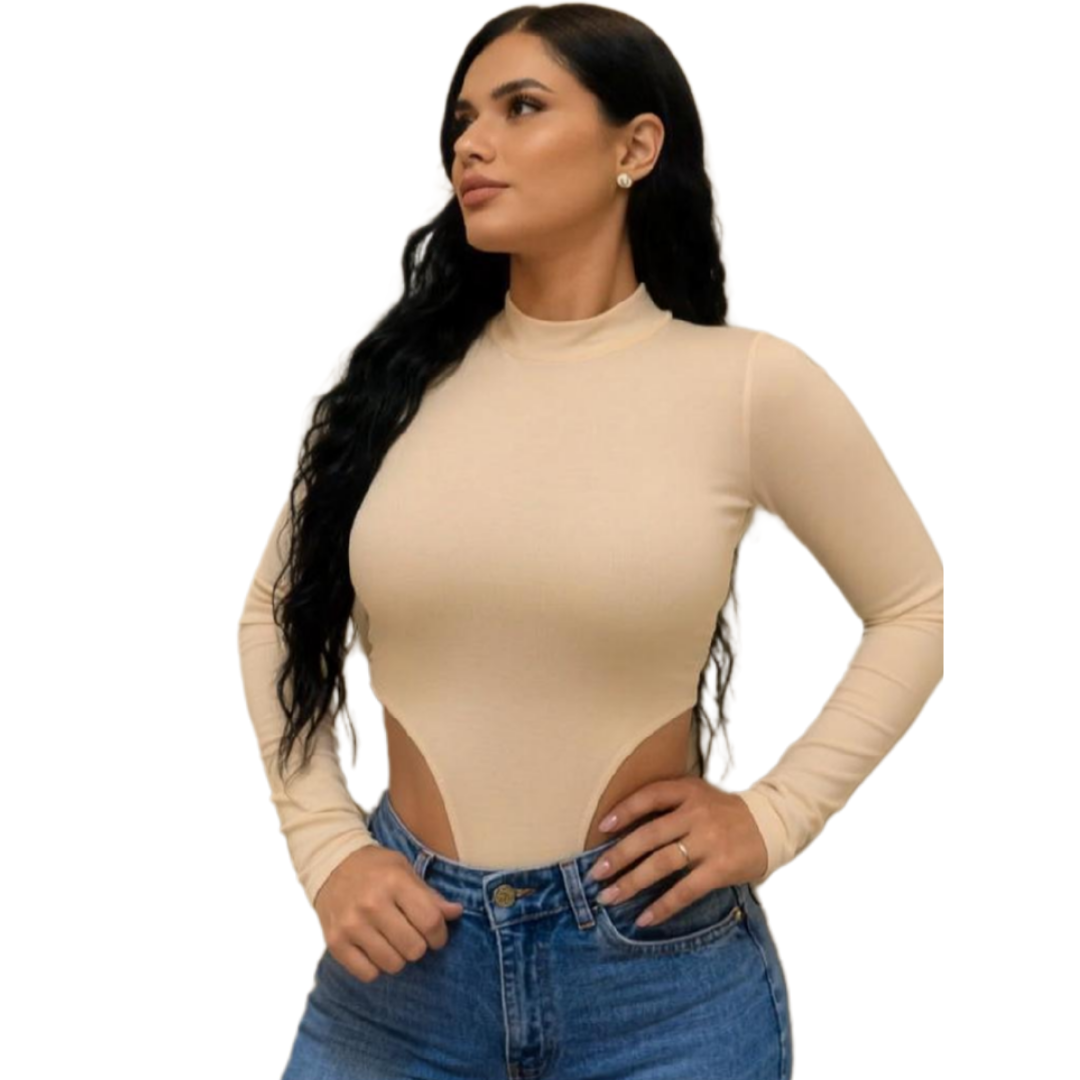 Long sleeve turtleneck bodysuit