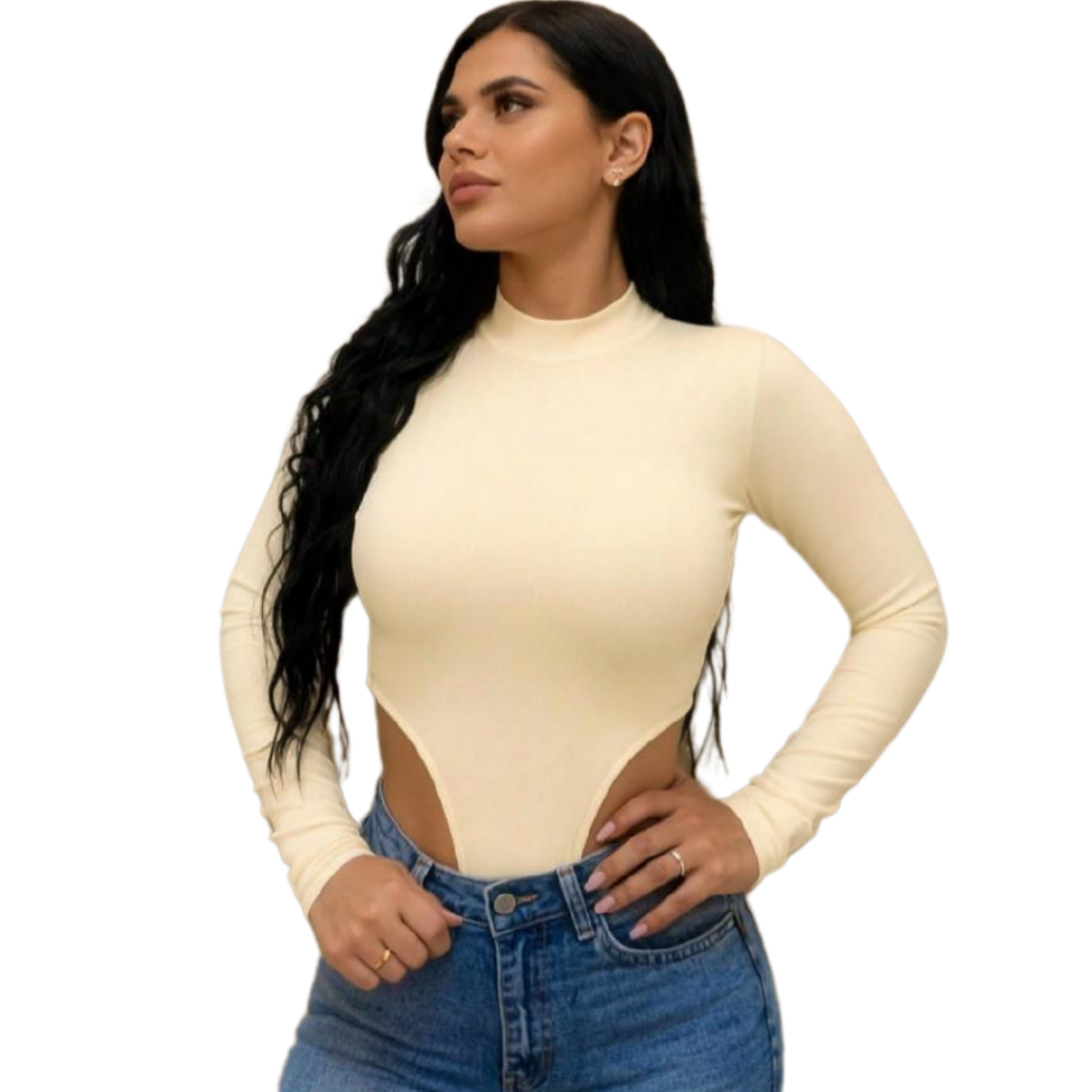 Long sleeve turtleneck bodysuit
