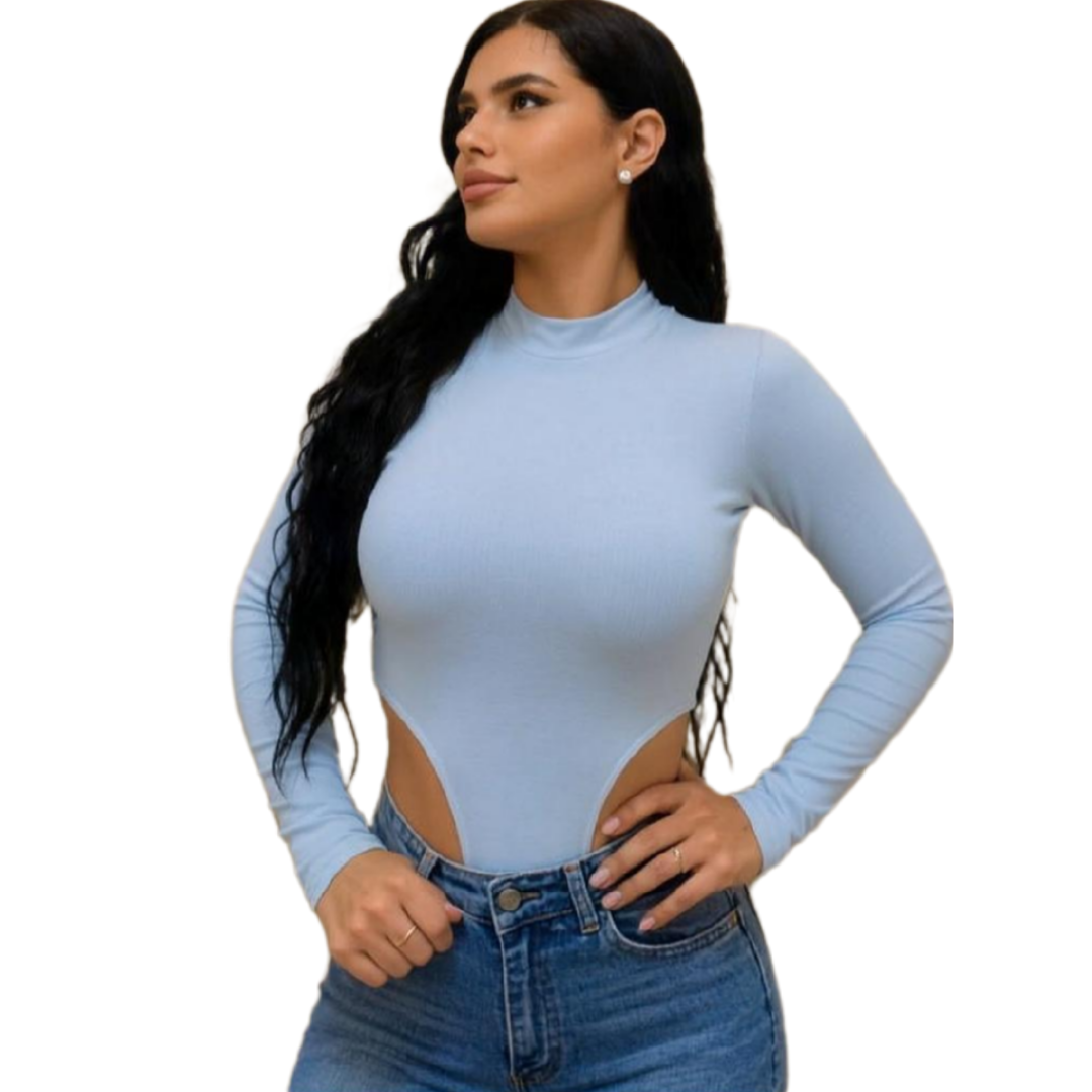 Long sleeve turtleneck bodysuit