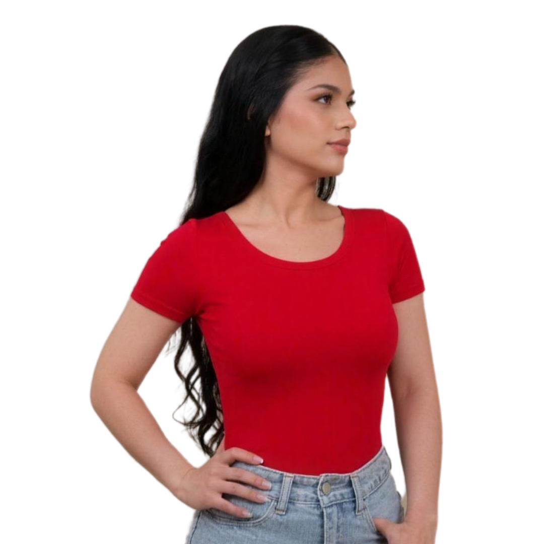 Backless short-sleeve bodysuit
