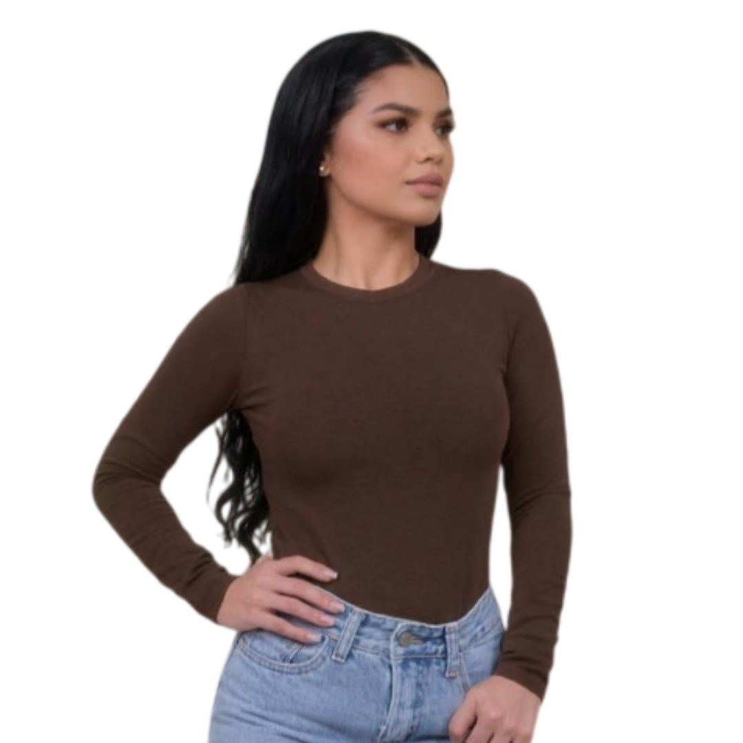 Long-sleeved turtleneck bodysuit