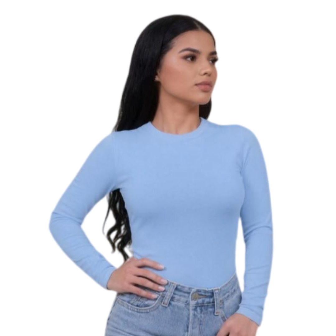 Long-sleeved turtleneck bodysuit