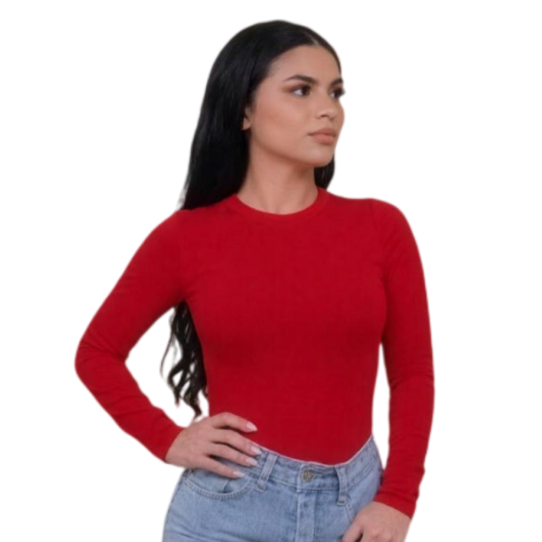 Long-sleeved turtleneck bodysuit