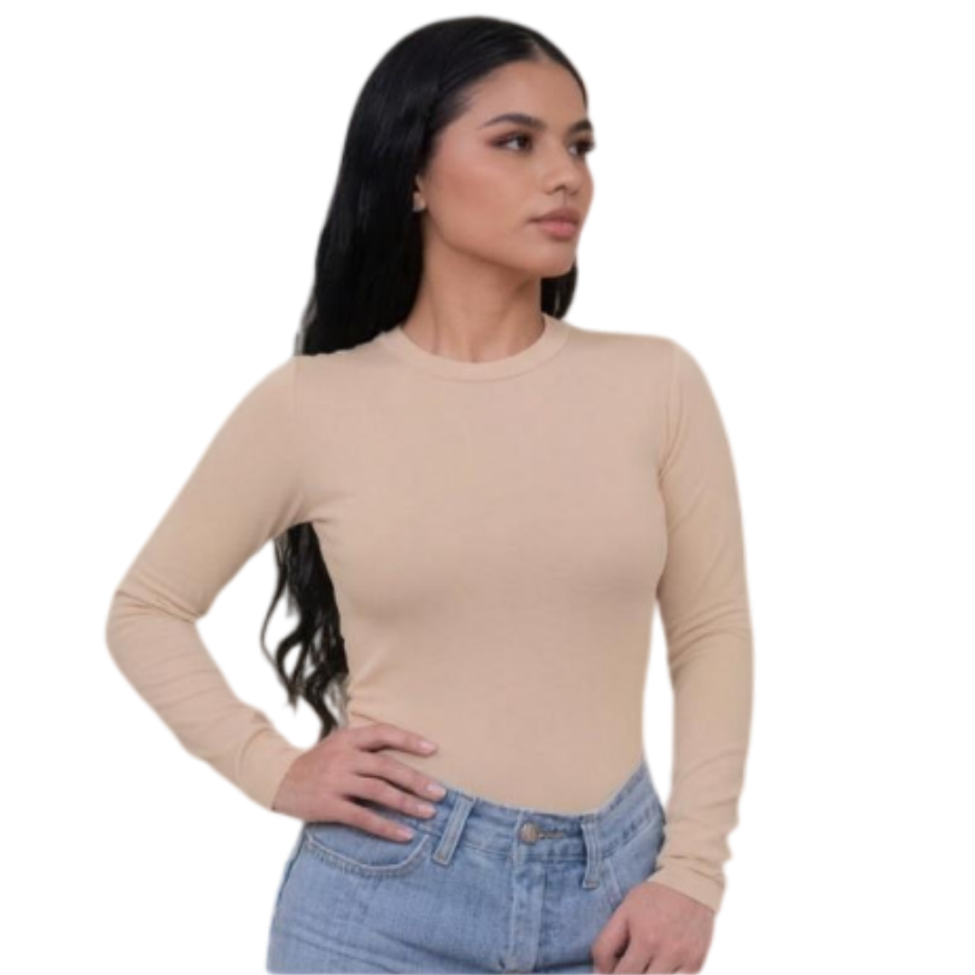 Long-sleeved turtleneck bodysuit