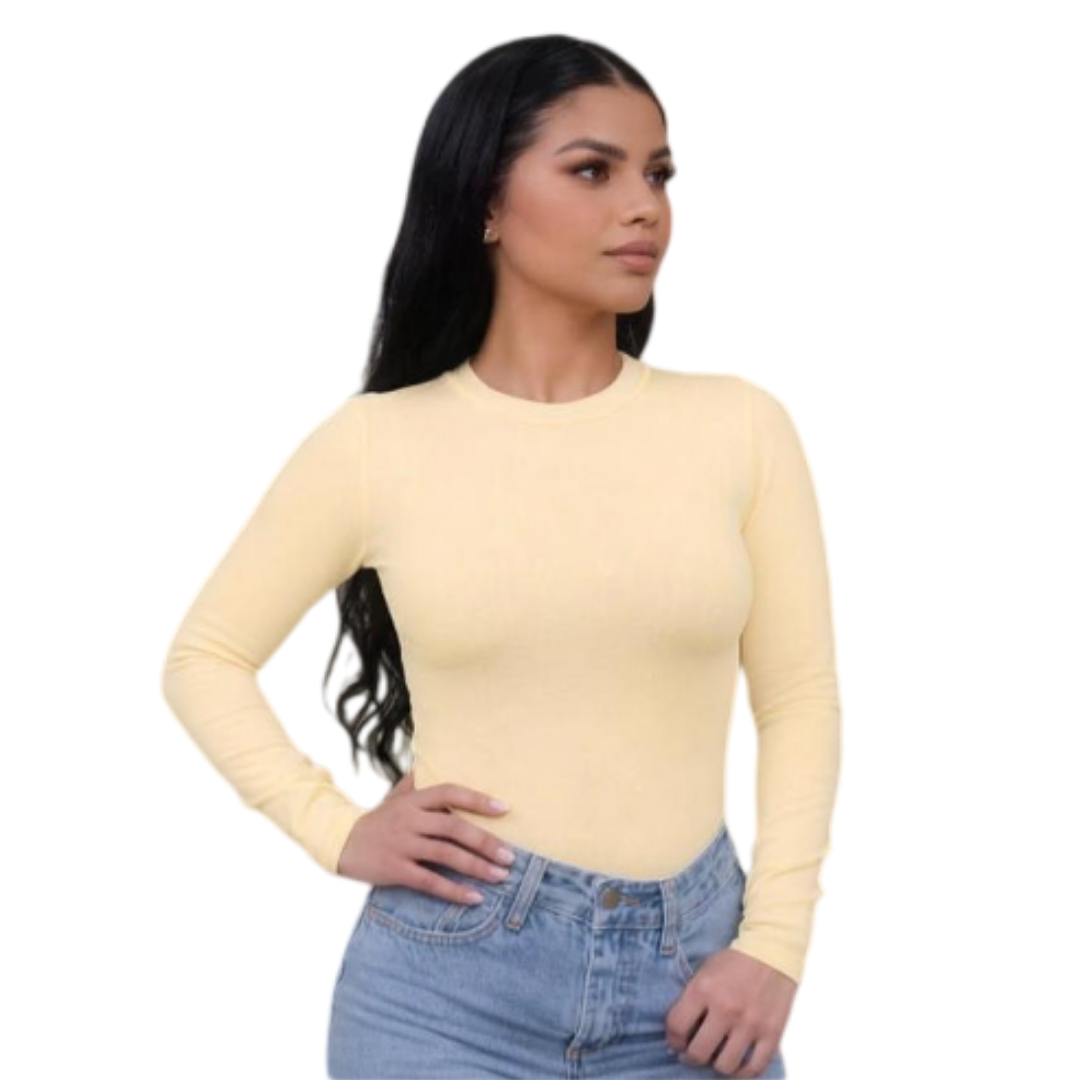 Long-sleeved turtleneck bodysuit