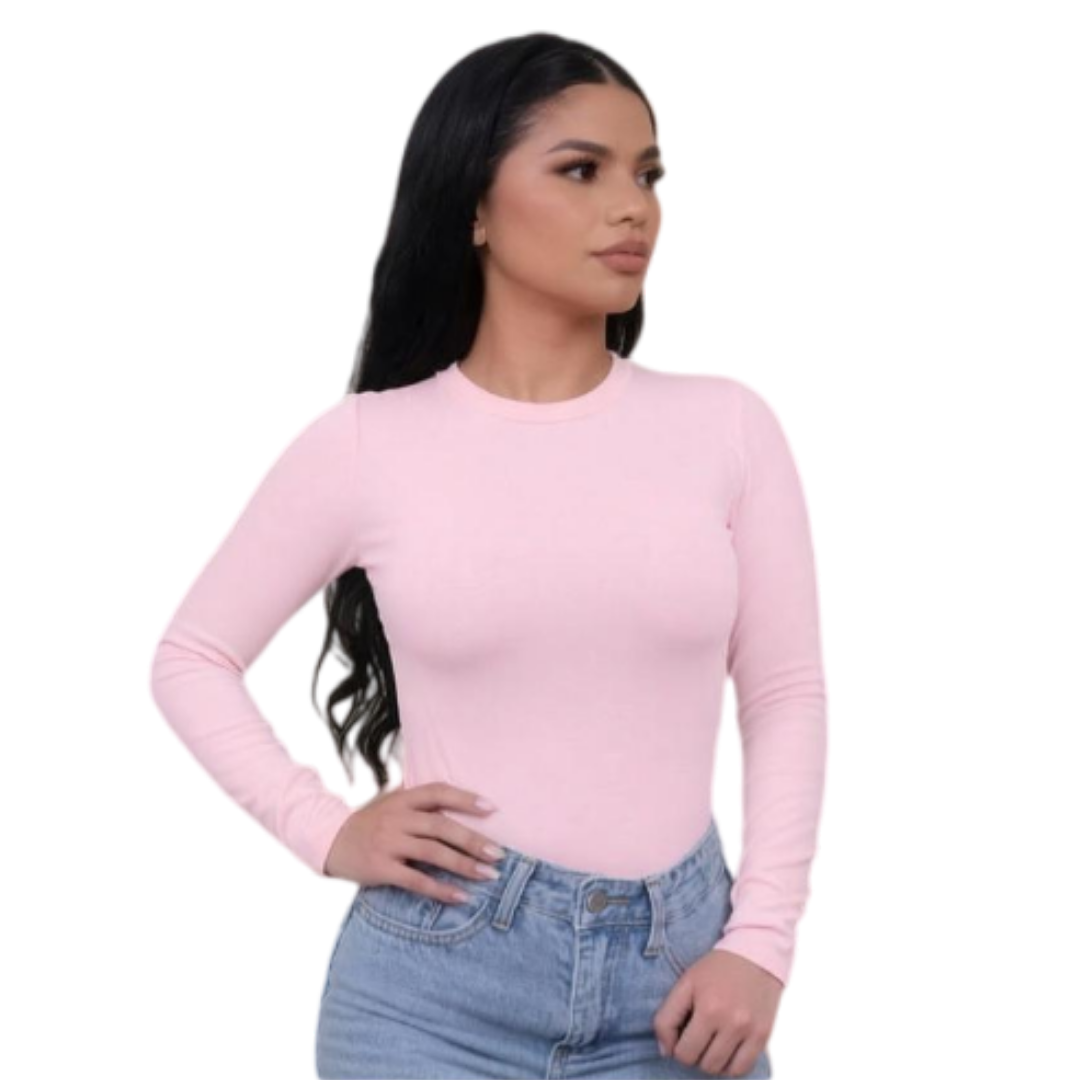 Long-sleeved turtleneck bodysuit