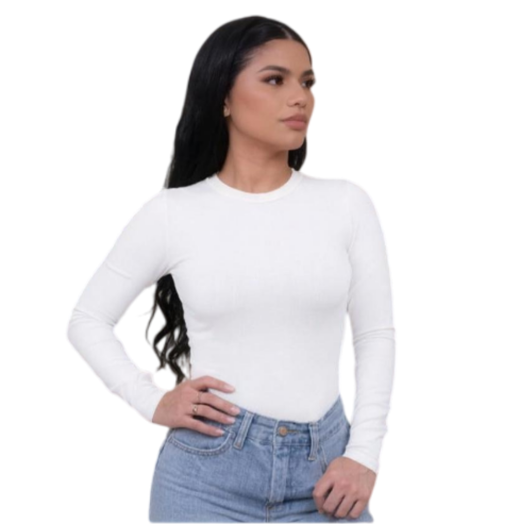 Long-sleeved turtleneck bodysuit