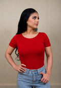 Body cuello redondo manga corta