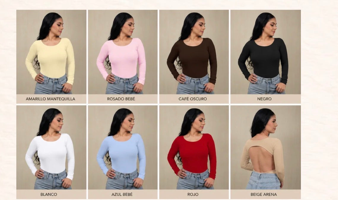 Body manga larga espalda descubierta