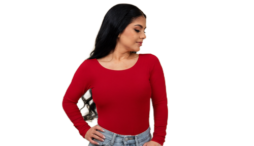 Body manga larga cuello redondo color Rojo – VIJG Fashion
