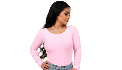 Body manga larga cuello redondo color Rosa – VIJG Fashion